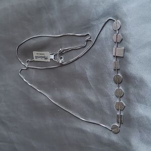 Madewell brand Silver Geometric Adjustable Necklace